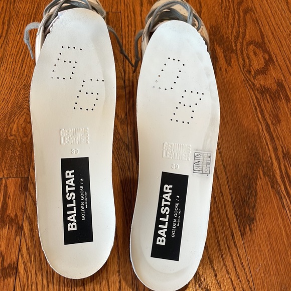 Golden Goose Ballstars white with light pink star sz 39 - Picture 7 of 13